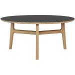 Tables basses rondes noires laquées en bois massif diamètre 85 cm modernes 