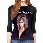 maichengxuan Tina Turner T-shirt fin à manches 3/4 pour femme Col rond - - Large