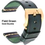 Bracelets de montre verts à motif vaches look fashion en cuir 