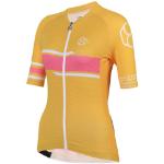 Maillots de cyclisme saison été jaunes à manches courtes Taille XL pour femme 
