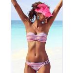 Maillots bandeau avec armature Venice Beach roses à rayures en polyester Taille M look fashion pour femme 