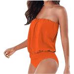 Robes de grossesse longues orange en lot de 1 Taille M plus size look fashion pour femme 