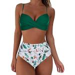 Bas de bikini taille haute vert menthe en polyester Taille XXL plus size look fashion pour femme 
