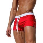 Boxers de bain rouges Taille XL look fashion pour homme 