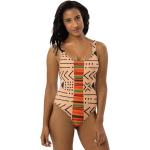Maillots de bain une pièce imprimé africain en polyester à motif Afrique style ethnique pour femme 