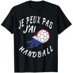 T-shirts de handball noirs Taille S classiques pour homme 