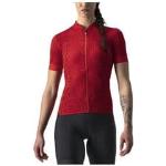 Maillots de cyclisme Castelli rouges Taille L pour femme en promo 