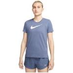 T-shirts Nike Swoosh bleus à manches courtes Taille XS pour femme en promo 