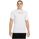 T-shirts Nike Pro blancs en jersey bio éco-responsable à manches courtes Taille M pour homme en promo 