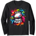 Maillots de rugby noirs enfant look fashion 