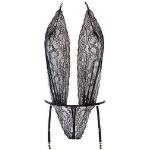 Strings taille basse Maison Close noirs Taille M look sexy pour femme 
