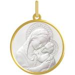 Maison de la Médaille Médaille Vierge à l’enfant de Botticelli - Or jaune 18ct & nacre