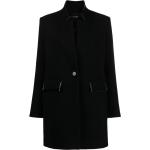 Manteaux en laine Maje noirs en viscose à manches longues à col montant Taille XS pour femme en promo 