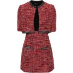 Robes en laine Maje rouges en tweed à motif bateaux à manches courtes Taille XS pour femme en promo 