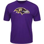 Majestic Athletic Baltimore Ravens Logo Tech Cool Base Violet foncé T-Shirt, Homme, Violet foncé, Large