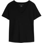 T-shirts Majestic Filatures noirs à manches courtes à col en V Taille L pour femme 