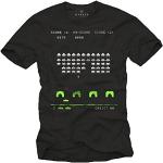 Makaya T-Shirt Geek Homme Space Invaders Noir L
