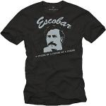 Makaya Vintage T-Shirt Homme Pablo Escobar Noir Ta