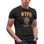 T-shirts noirs à motif New York à manches courtes lavable en machine à manches courtes Taille 3 XL look fashion pour homme 