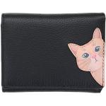 Mala Leather Cleo The Cat Collection 3533_50 Petit porte-monnaie en cuir avec blocage RFID, Noir (Noir) - 3533_50