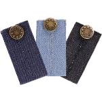 Mama Extension de ceinture pour pantalon – Extension de pantalon – Button Extender pour pantalons – Tissu jean – Lot de 3 couleurs