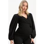 Blouses de grossesse Mama-licious noires en viscose à col en V Taille XL classiques pour femme 