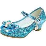 Chaussures d'été de mariage bleues à paillettes Pointure 34 classiques pour fille 