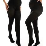 Collants opaques Mama-licious noirs en modal en lot de 2 pour femme en promo 