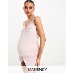 Pyjamas de grossesse Mama-licious roses en viscose Taille XXL classiques pour femme en promo 