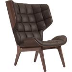 Mammoth Chair Fauteuil Revêtement en cuir Norr11 Chêne foncé colorée Dunes Cuir Brun foncé - 4251501616283