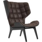Mammoth Chair Fauteuil Revêtement en cuir Norr11 Chêne noir Dunes Cuir brun foncé - 4251501616290
