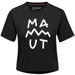 Mammut Massone T-Shirt Cropped Femme Lettrage, Noir, XL