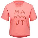 T-shirts Mammut Massone roses en coton à manches courtes bio à manches courtes Taille XL look sportif pour femme 