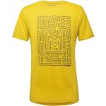 T-shirts à imprimés Mammut Alnasca jaunes en laine Taille S pour homme 