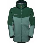 Vestes de ski Mammut Convey vert jade en gore tex imperméables coupe-vents respirantes à capuche Taille L pour homme 