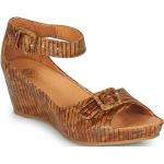 Sandales Mamzelle marron en cuir éco-responsable Pointure 41 avec un talon entre 5 et 7cm pour femme en promo 