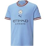 Maillots sport Puma Team bleues claires à motif ville enfant Manchester City F.C. en promo 