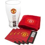Manchester United FC Set Mini Bar officiel, Verre, Rouge