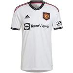 Maillots de sport adidas Manchester blancs en polyester Manchester United F.C. lavable en machine Taille XS pour homme 