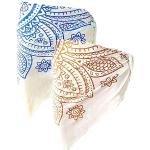 Pareos bleus à franges à motif mandala en lot de 2 Tailles uniques style bohème pour femme 