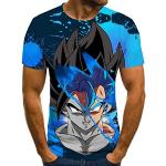 T-shirts à manches courtes Dragon Ball Son Goku à manches courtes à col rond Taille 4 XL look casual pour homme 