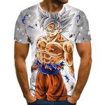 T-shirts à manches courtes Dragon Ball Son Goku à manches courtes à col rond Taille XL look casual pour homme 
