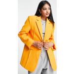 Blazers Mango orange en viscose Taille M look casual pour femme en promo 