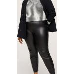 Pantalons taille haute Mango noirs en cuir Taille XXL plus size pour femme en promo 