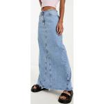 Jupes en jean longues Mango bleues longues Taille S classiques pour femme en promo 