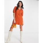 Robes courtes Mango orange en viscose Taille S classiques pour femme en promo 