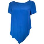 Tops en soie Manila Grace bleus Taille XS look fashion pour femme 