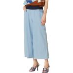 Pantalons large Manila Grace bleus en denim Taille XS look fashion pour femme 