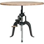 Tables de salle à manger design Mathi Design marron en métal à hauteur réglable diamètre 100 cm industrielles 