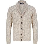 Manji 2 Chunky Cable Knitted Cardigan with Shawl Collar in Natural Twist - Tokyo Laundry - XXL